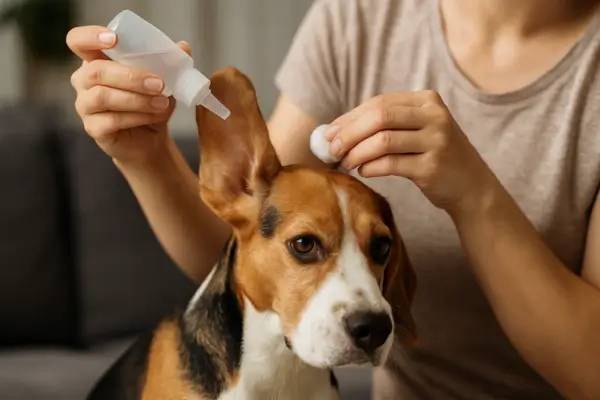 how to clean dog ears at home naturally