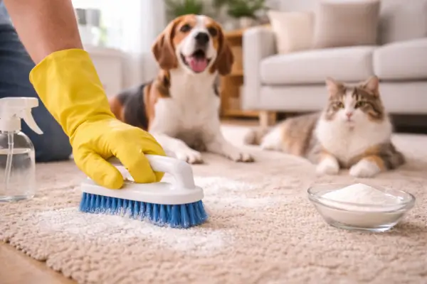 get rid of dog smell in carpet