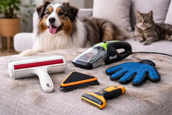 remove pet hair from couch fabric