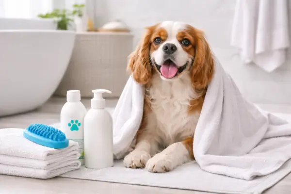 dog smells after bath