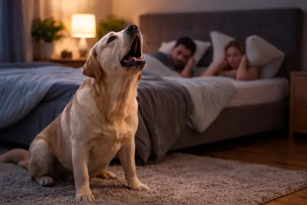 how to stop dog barking at night