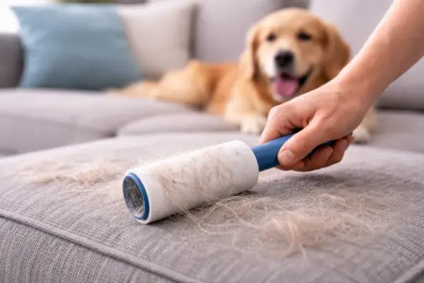 remove dog hair from furniture